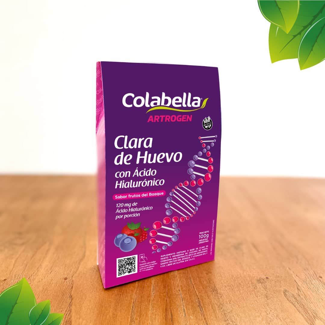 Clara de huevo con Ácido hialurónico sabor frutos rojos