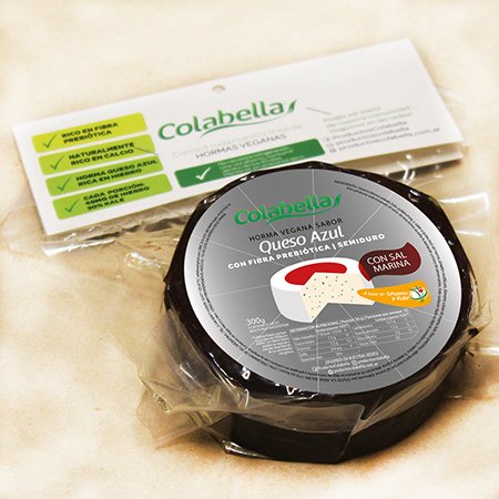 Horma vegana a base de kale con sal marina sabor queso azul