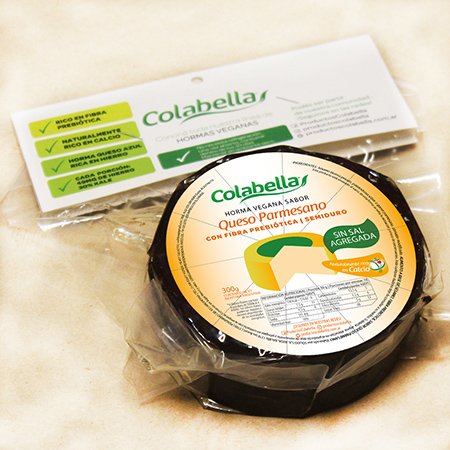 Horma vegana sabor parmesano sin sal agregada